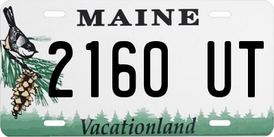 ME license plate 2160UT