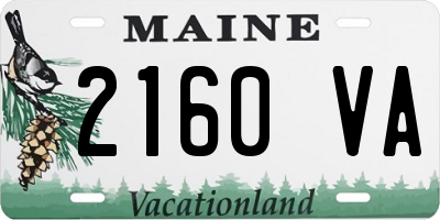 ME license plate 2160VA