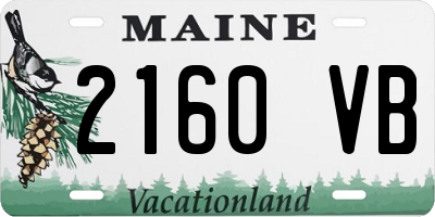 ME license plate 2160VB