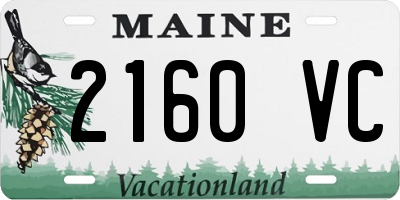 ME license plate 2160VC