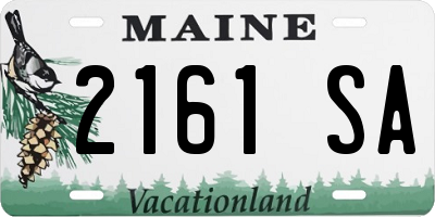 ME license plate 2161SA