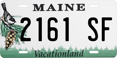 ME license plate 2161SF