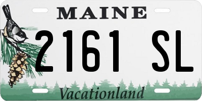 ME license plate 2161SL