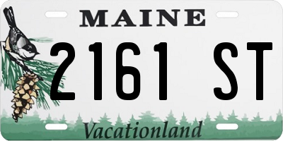 ME license plate 2161ST