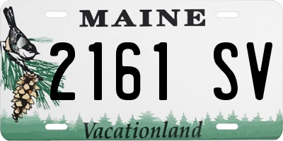 ME license plate 2161SV