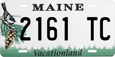 ME license plate 2161TC