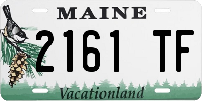 ME license plate 2161TF