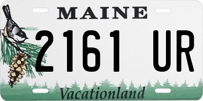 ME license plate 2161UR