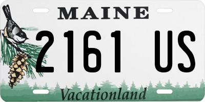 ME license plate 2161US