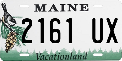 ME license plate 2161UX