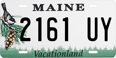 ME license plate 2161UY