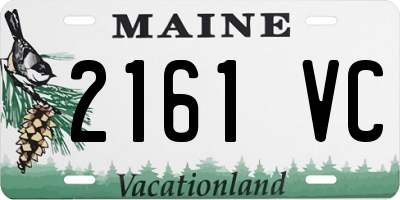 ME license plate 2161VC
