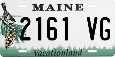 ME license plate 2161VG