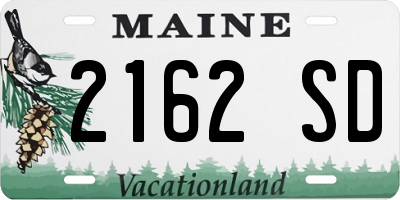 ME license plate 2162SD