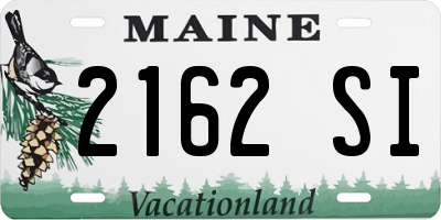 ME license plate 2162SI