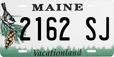 ME license plate 2162SJ