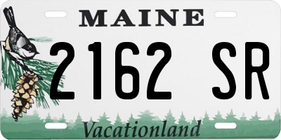 ME license plate 2162SR