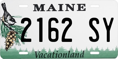 ME license plate 2162SY