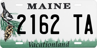 ME license plate 2162TA