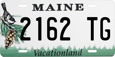 ME license plate 2162TG