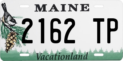 ME license plate 2162TP