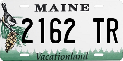 ME license plate 2162TR