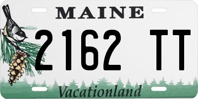 ME license plate 2162TT