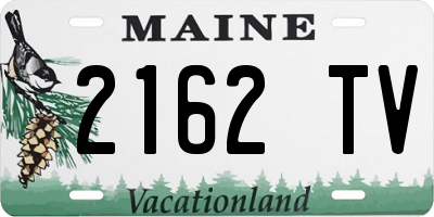 ME license plate 2162TV