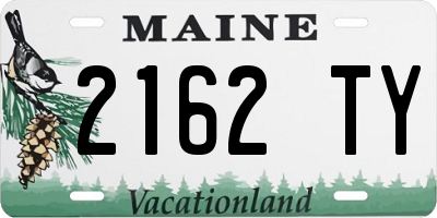 ME license plate 2162TY