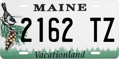 ME license plate 2162TZ