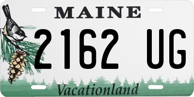 ME license plate 2162UG