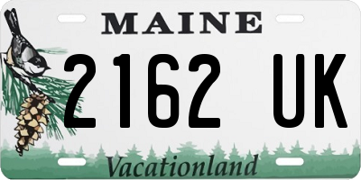 ME license plate 2162UK