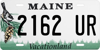 ME license plate 2162UR