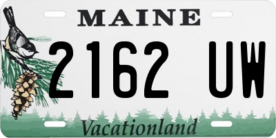 ME license plate 2162UW