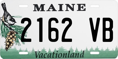 ME license plate 2162VB