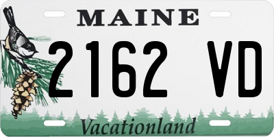 ME license plate 2162VD