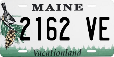 ME license plate 2162VE