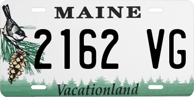 ME license plate 2162VG