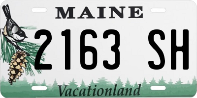 ME license plate 2163SH
