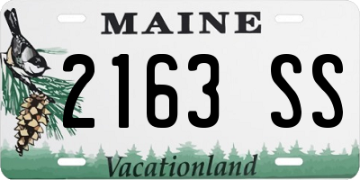 ME license plate 2163SS
