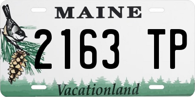 ME license plate 2163TP