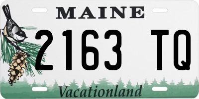 ME license plate 2163TQ