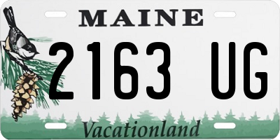 ME license plate 2163UG