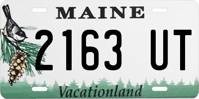 ME license plate 2163UT