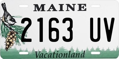 ME license plate 2163UV