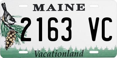 ME license plate 2163VC