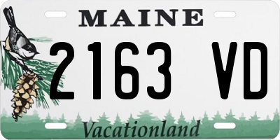 ME license plate 2163VD