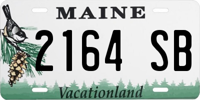 ME license plate 2164SB