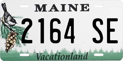 ME license plate 2164SE