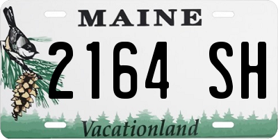 ME license plate 2164SH